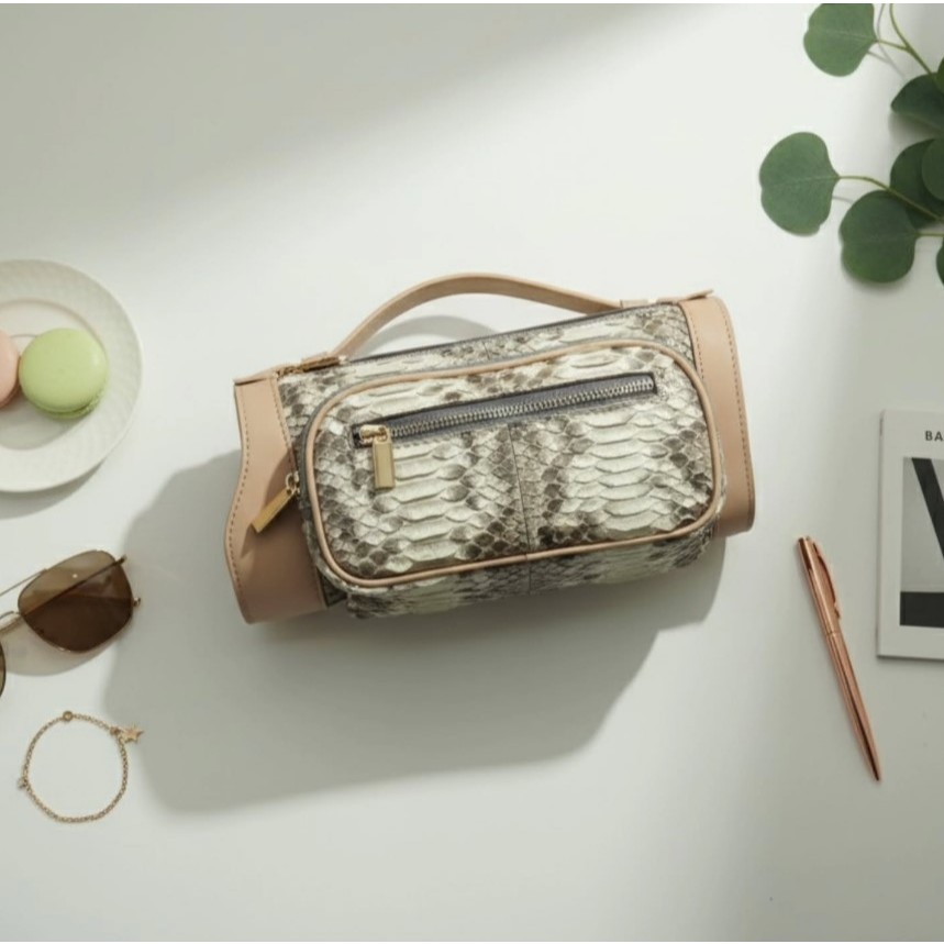 Tas Bola Golf Kulit Ular Sanca Asli Sumuri - Aksesori Premium di Lapangan