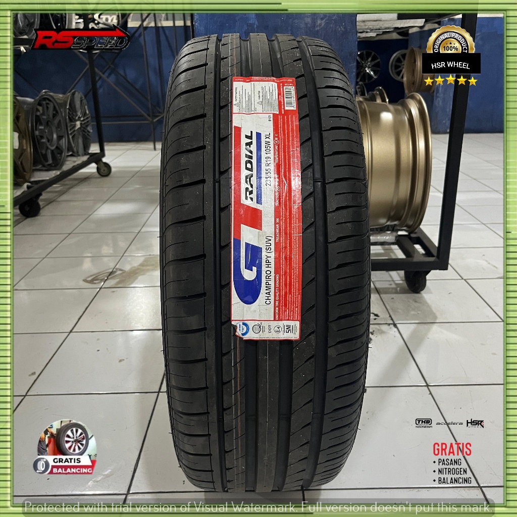 Ban Gt Radial Champiro HPY Ring 19 Ukuran 235 55 R19 Ban Mobil Tubles R 19 235/55