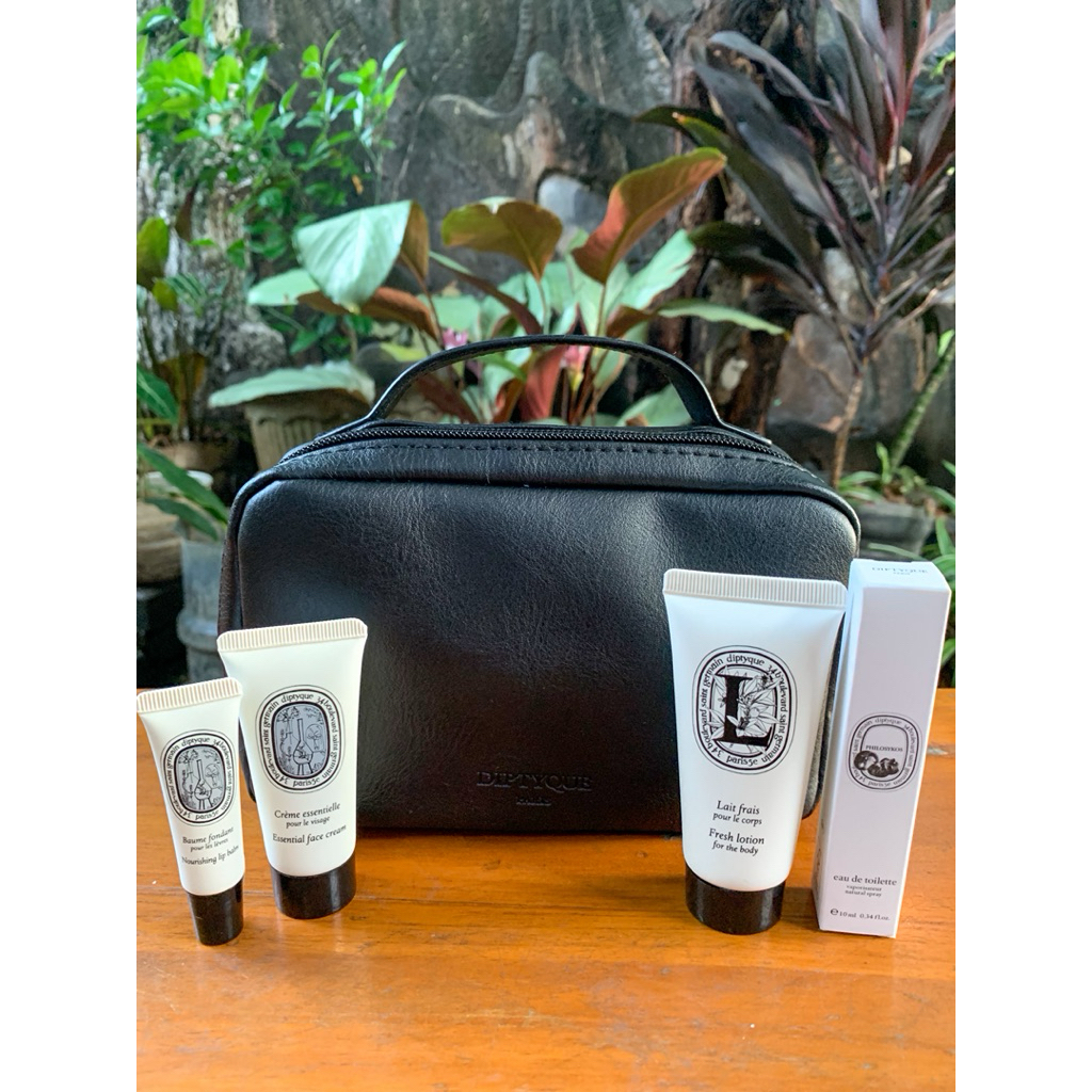 *NEW DESIGN* FULL SET POUCH / TAS PRIA DIPTYQUE PARIS (BLACK)