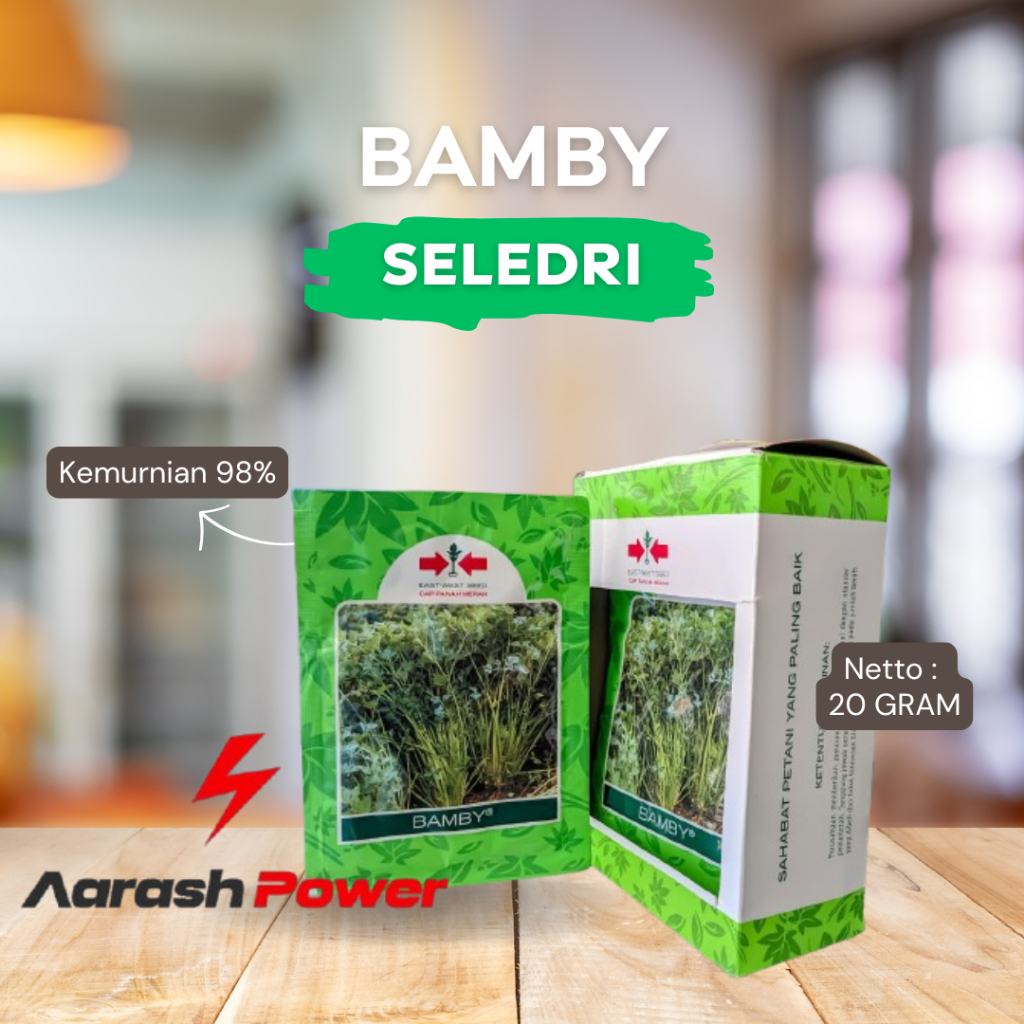Benih Bibit Biji Seledri Bamby original/ Seledri Bamby/ Benih Seledri BAMBY / Harga Promo 20 Gram Ca