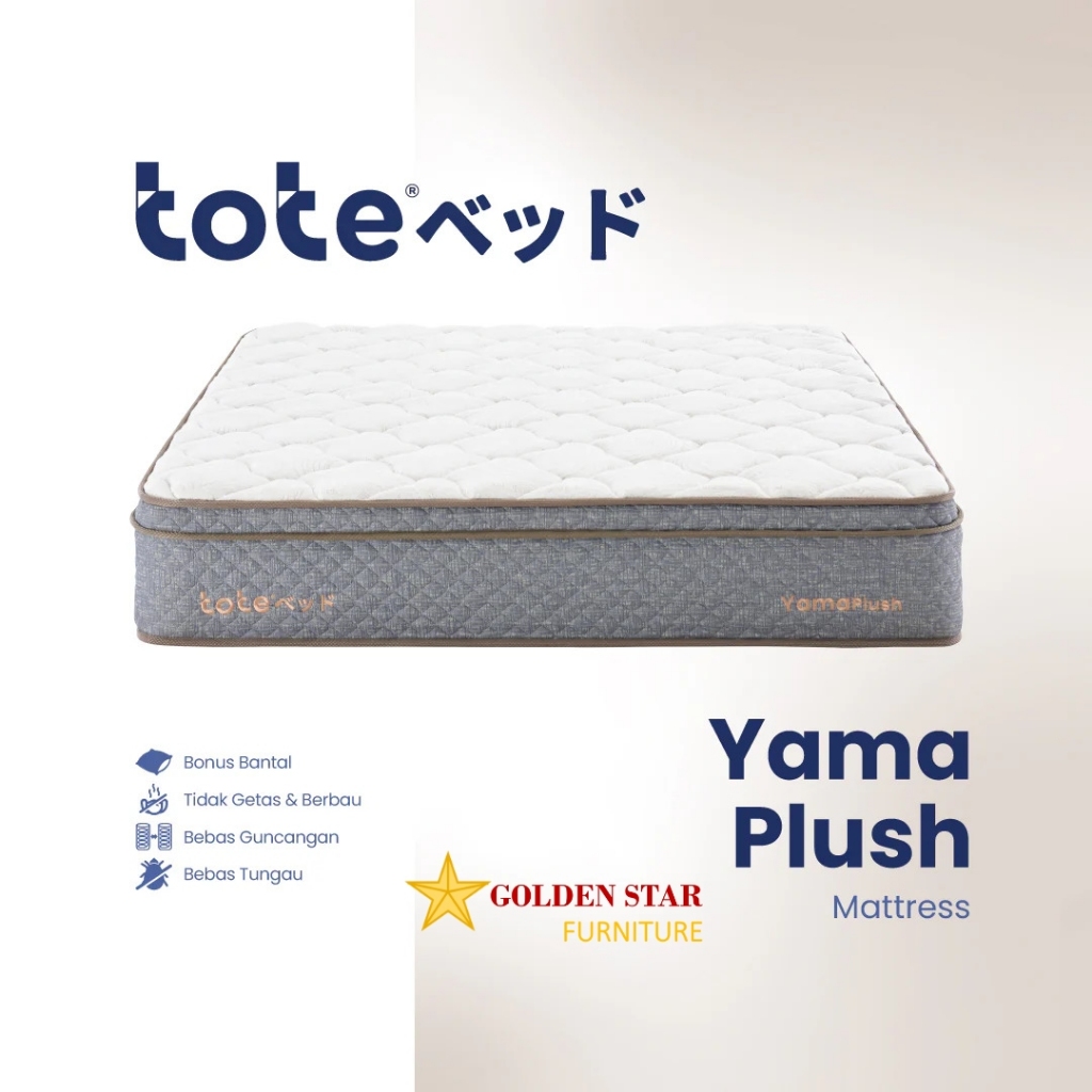 Kasur in the Box Matras TOTE Yama Plush Pocket Spring Bed Vacum Dalam Box
