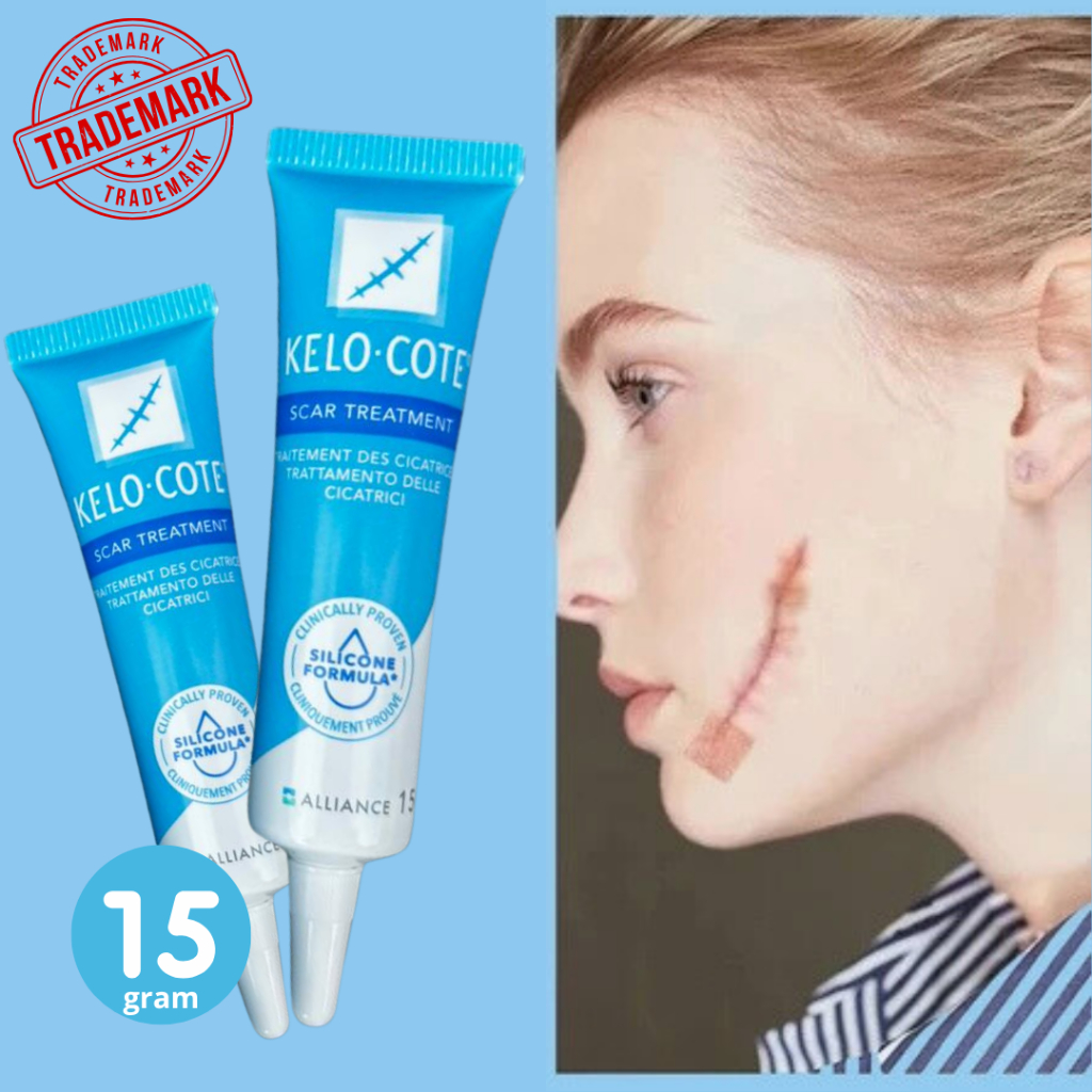 KELO Cote Gel Original Obat Penghilang Bekas Luka Keloid Operasi Sayatan Import Original 15gr