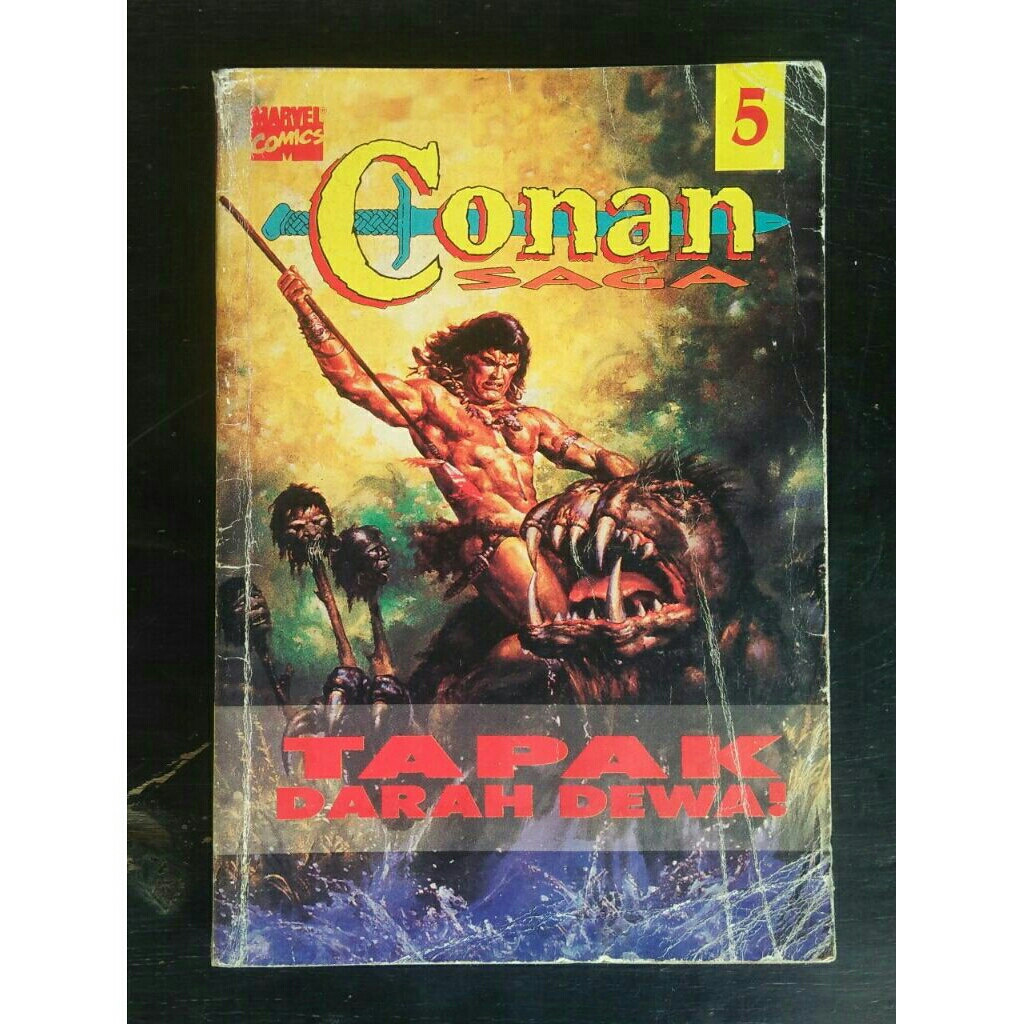 Komik Conan Saga No. 6 : Tapak Darah Dewa < Marvel Comics-Gramedia, 1995.(original, bekas)