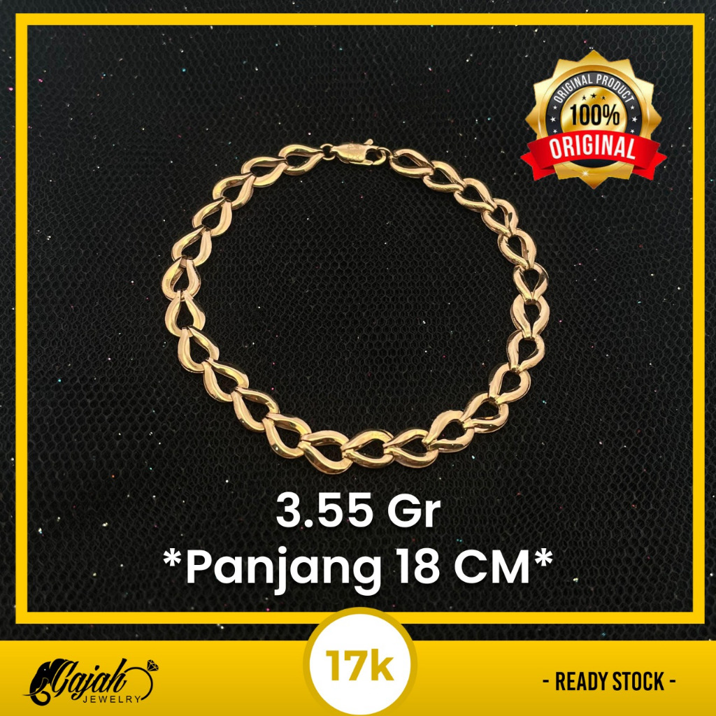 Gelang Emas 17K 3.55 Gram Toko Emas Gajah Online Salatiga 7909