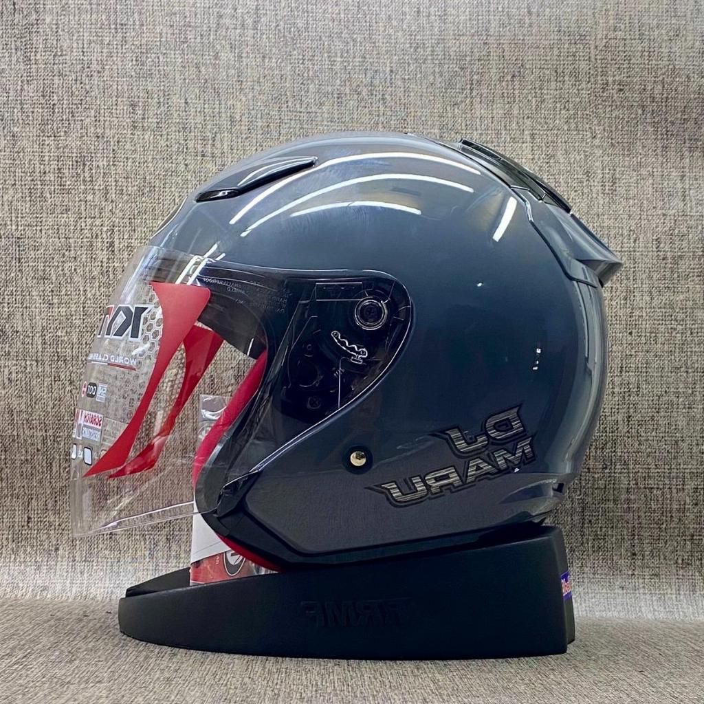 KYT DJ MARU POLOS ALL WARNA KACA BENING - HELM KYT HALF FACE ORIGINAL DOT SNI TERMURAH UNTUK COWOK D