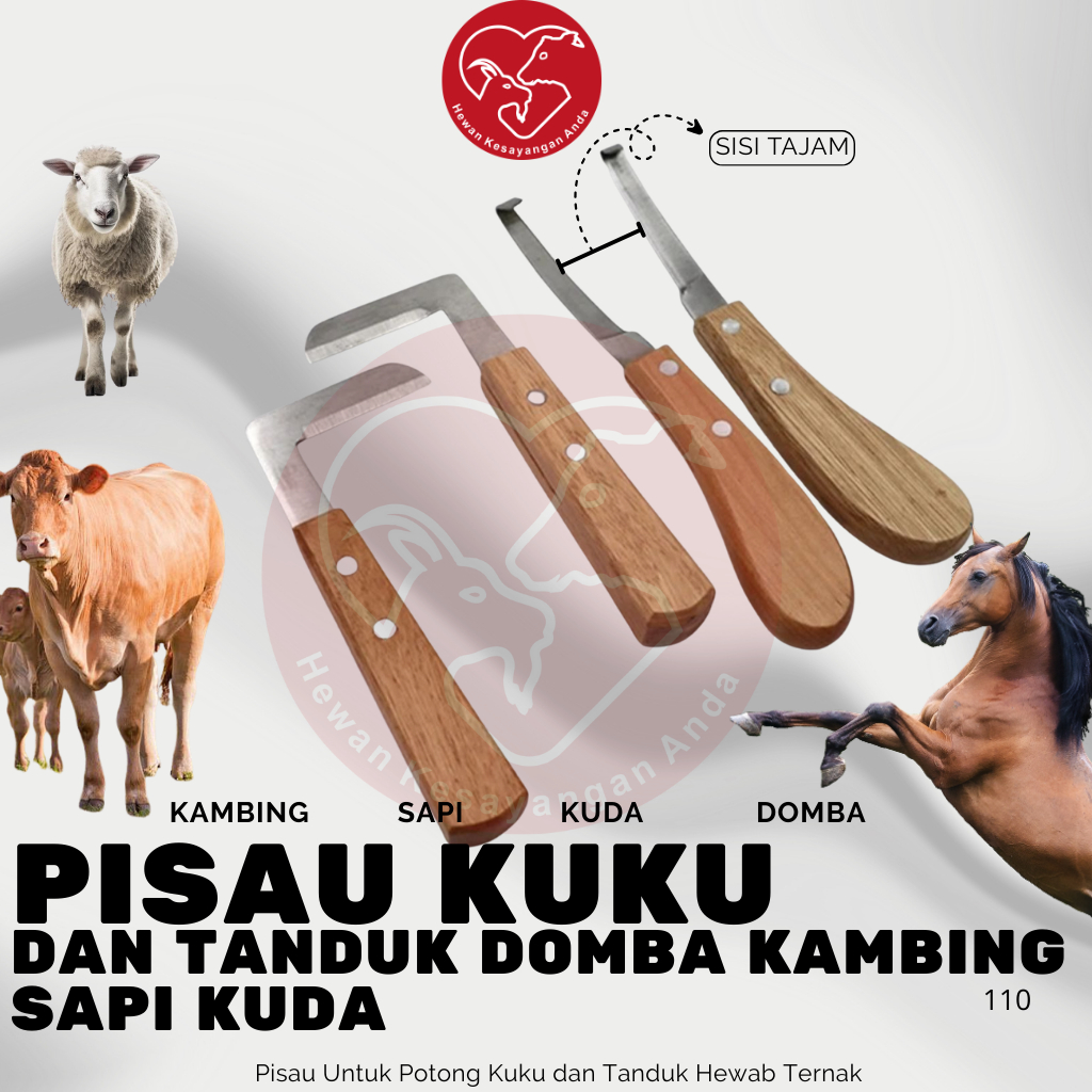 Pisau Pemotong Kuku Hewan Ternak Domba Kuda Sapi dll