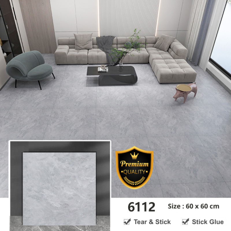 Lantai Stiker Marmer PVC 60 x 60 cm / Vinyl Sticker Motif Granit Wallpaper