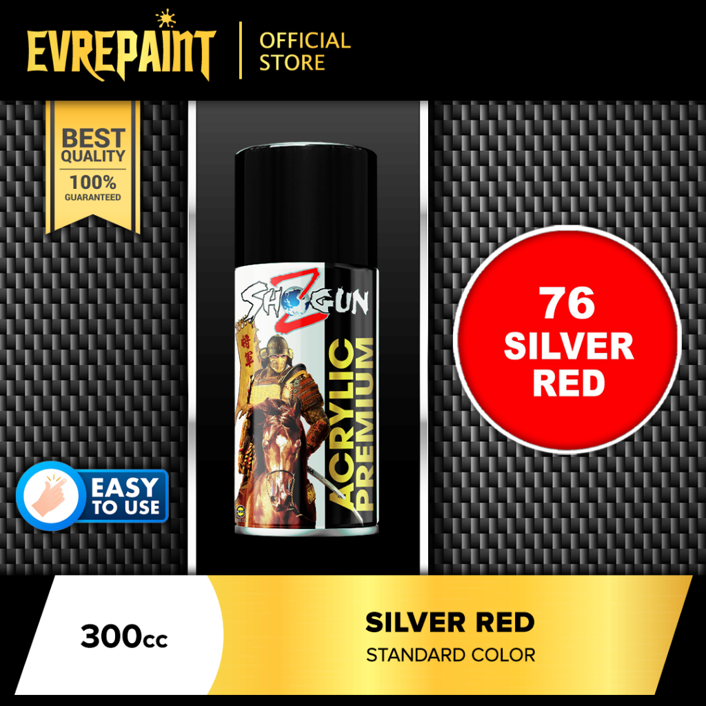 Pilok Pilok Shogun Z Cat Semprot Acrylic Premium 300 CC Silver Red 76