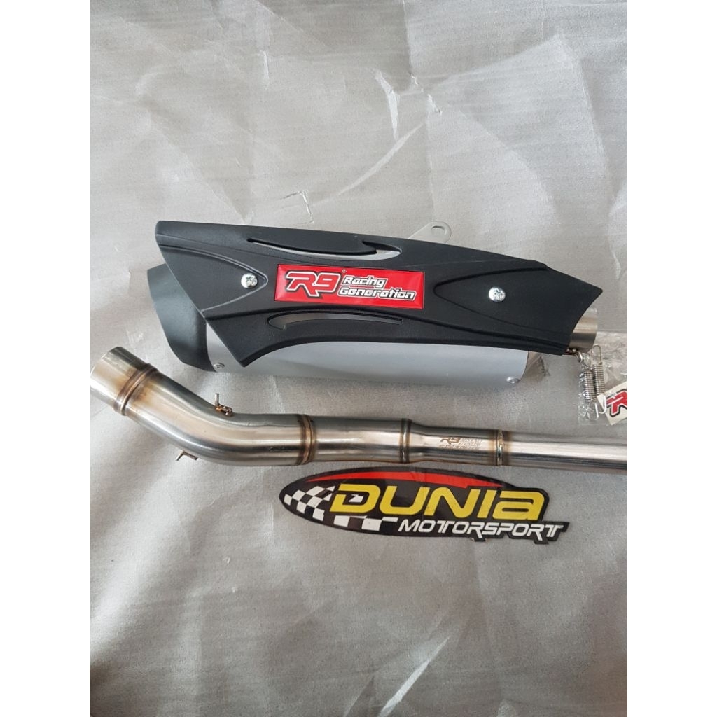 Knalpot racing R9 Misano Yamaha MX King 150 Silver