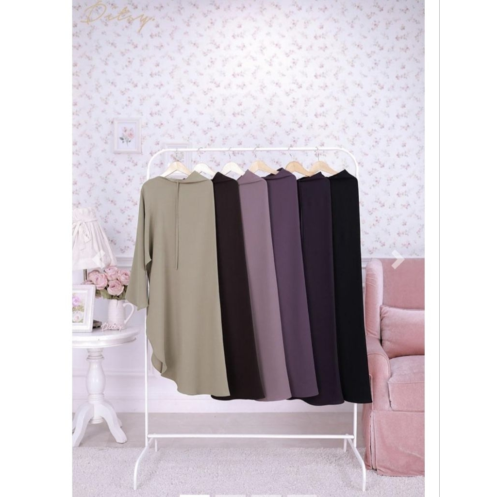 Shaala Maira jetblack Long Ashgrey Long DitsyMoeslim