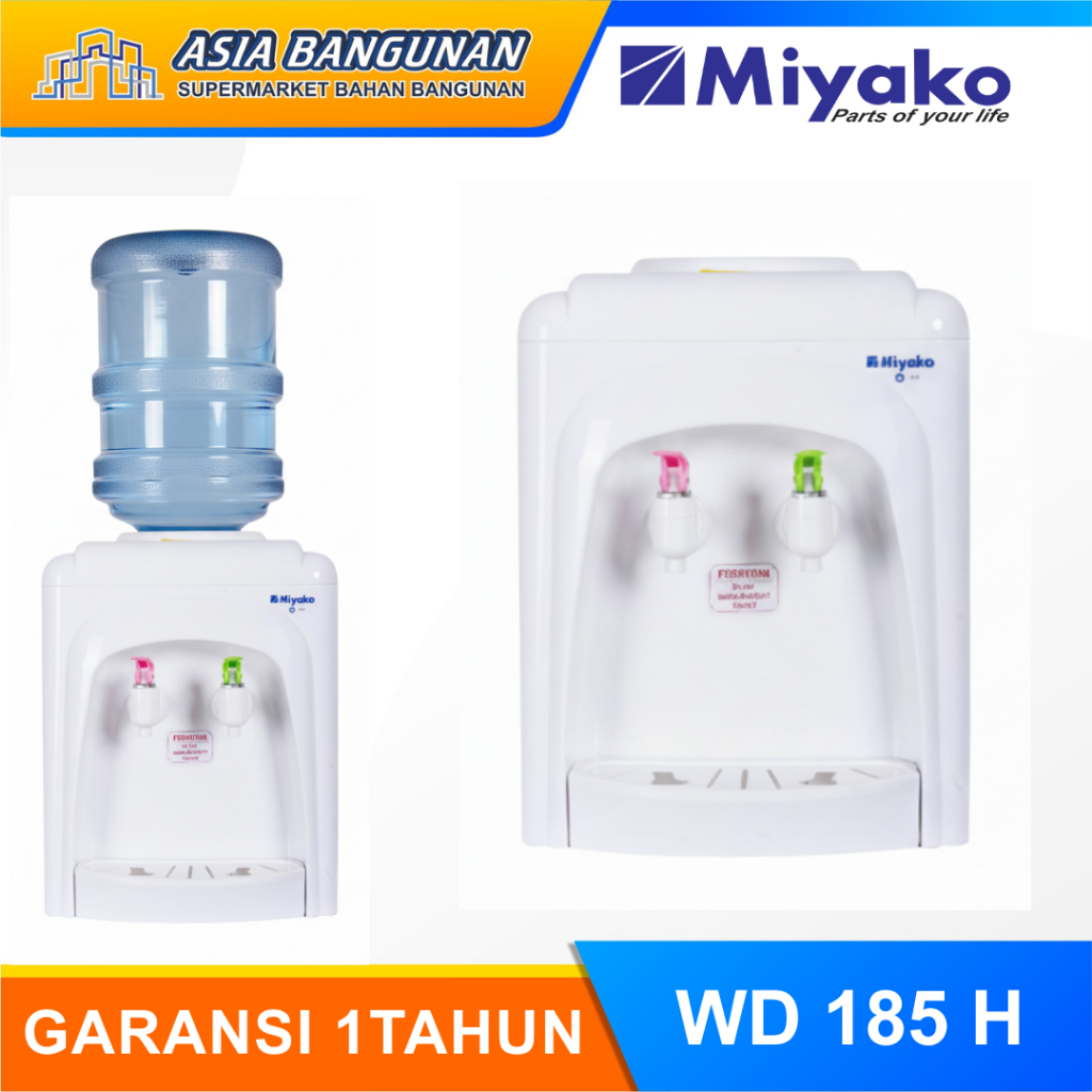 Miyako Dispenser Galon Atas  WD 185H Galon Atas Dispenser Low Watt