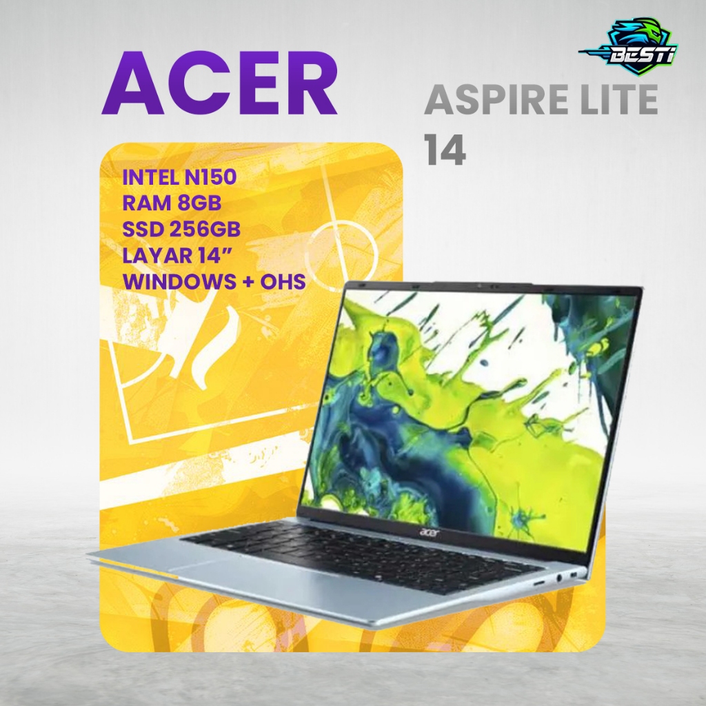 Laptop Acer Aspire Lite 14 Intel N150 8GB RAM 512GB SSD Windows 11 + OHS