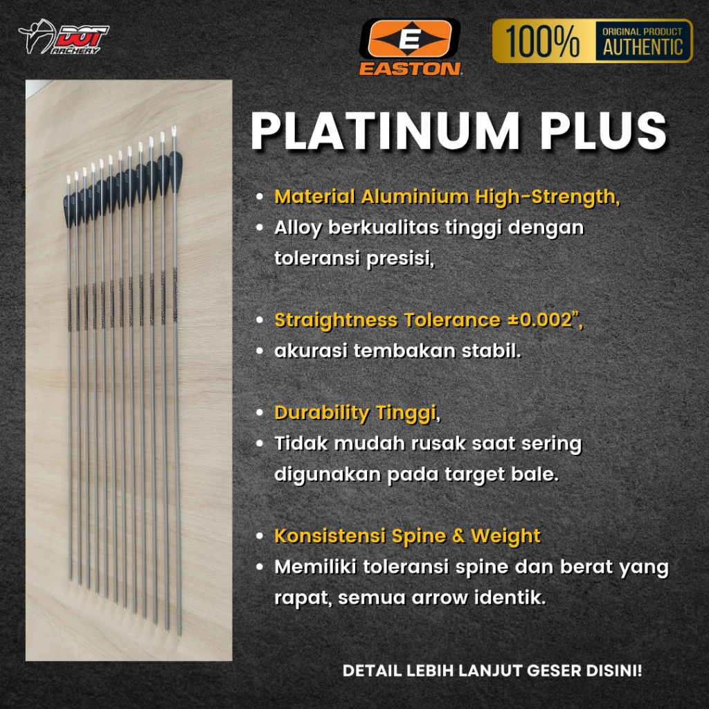 Anak panah /  Arrow platinum plus Easton / Arrow Easton platinum plus Original 6Pcs