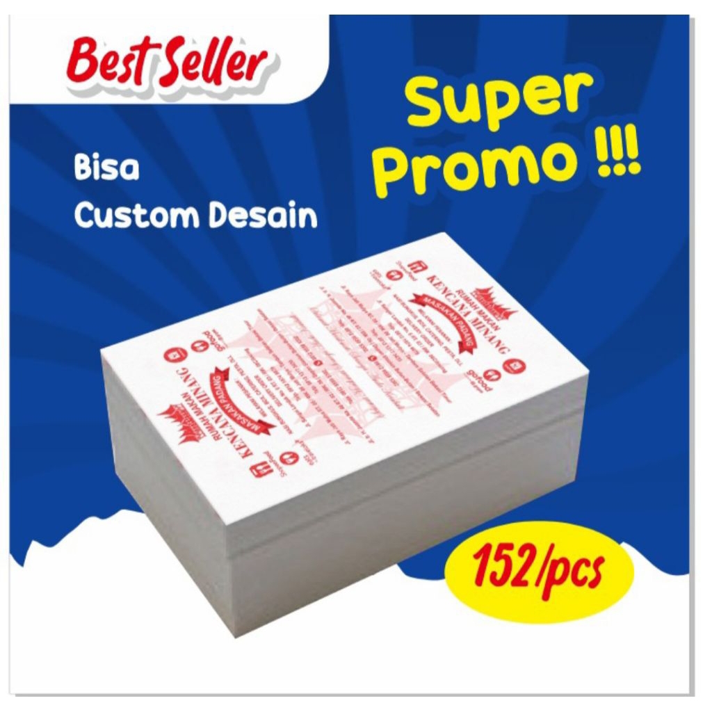 cetak kertas Nasi Padang 6000 lbr