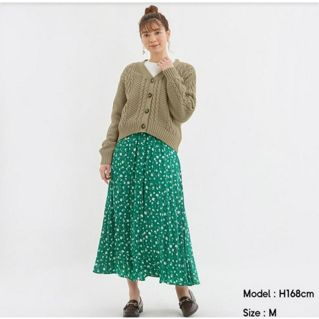 Gu Floral Skirt Shiffon Ceruty