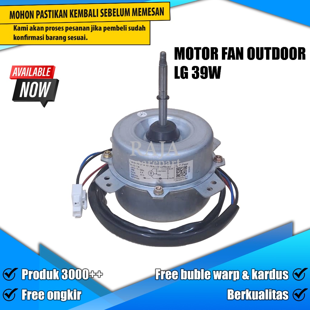 MFO39 DINAMO FAN MOTOR OUTDOOR AC / MOTOR FAN OUTDOOR LG 39W