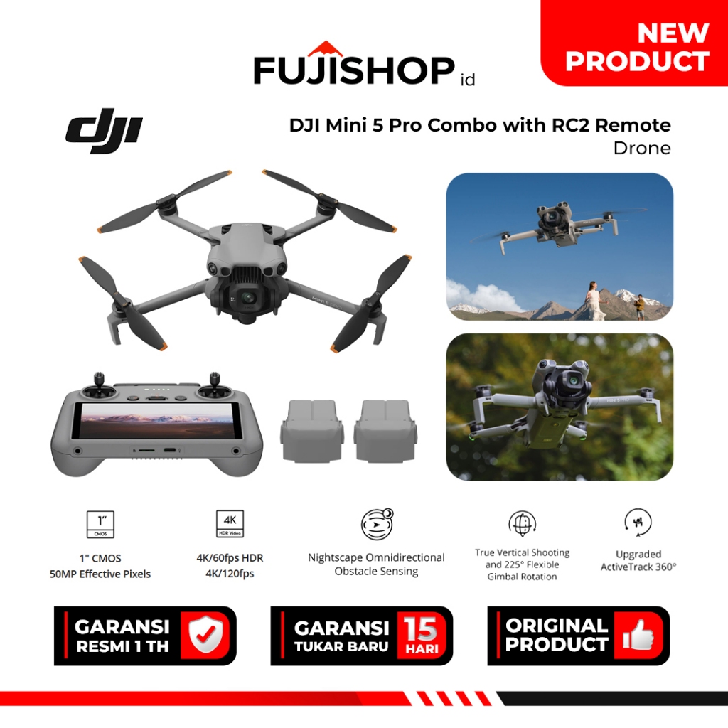 DJI Mini 5 Pro Fly More Combo Plus 4K/60fps Drone Garansi Resmi