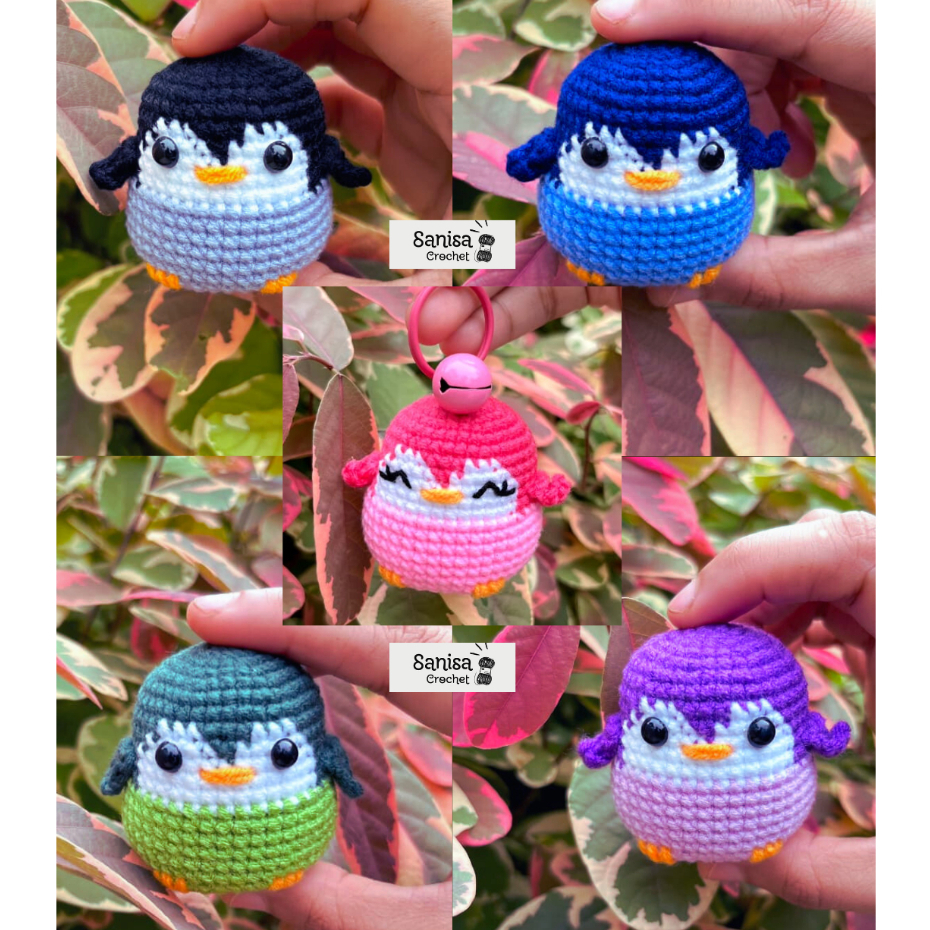 AmigurumiKeychanPinguinBonekaRajutPinguin