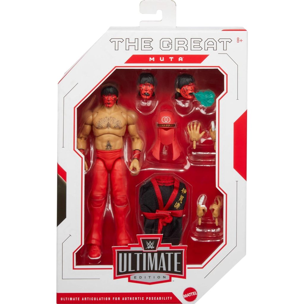 Mattel WWE Ultimate Edition Actionfigur & Zubehör, 15,2 cm The Great Muta Sammelset, austauschbare K