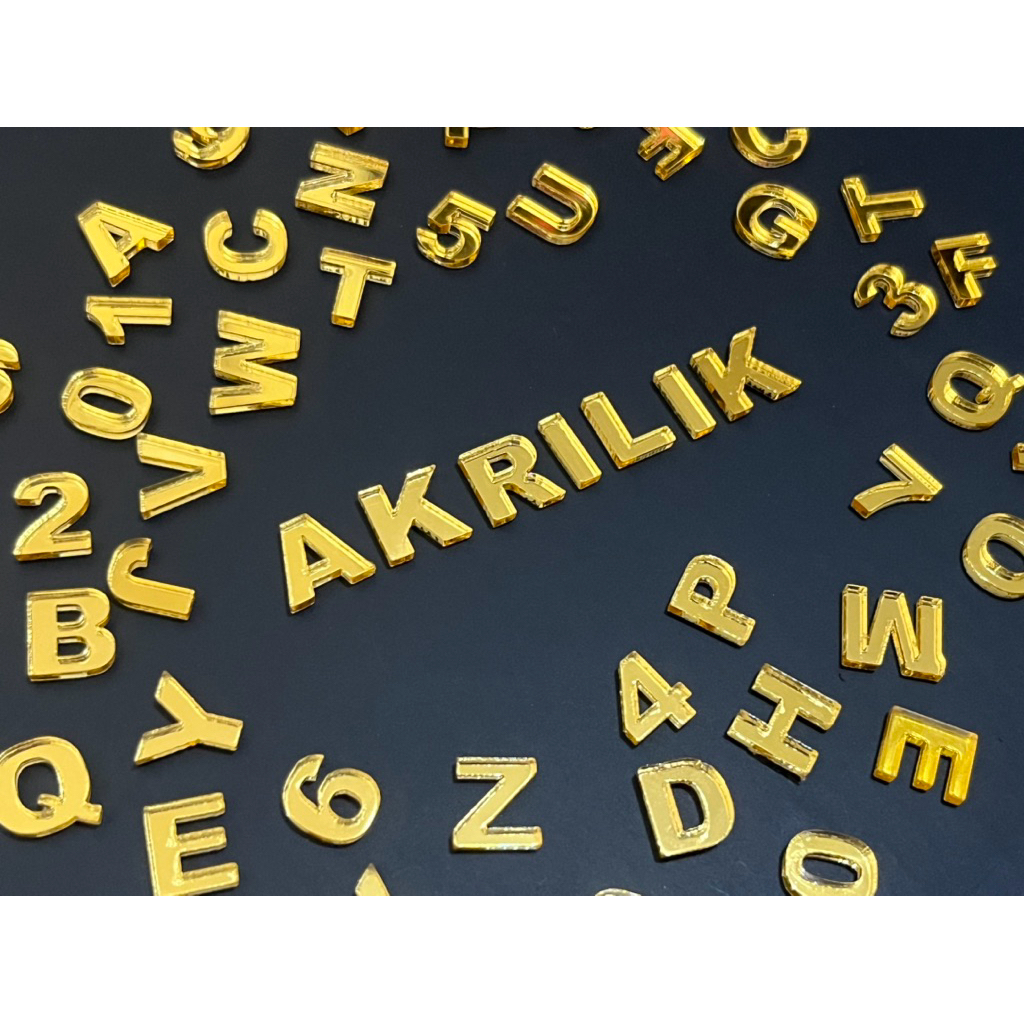HURUF AKRILIK GOLD| ANGKA AKRILIK GOLD | HURUF ABJAD AKRILIK GOLD | HURUF ALFABET AKRILIK GOLD | HUR
