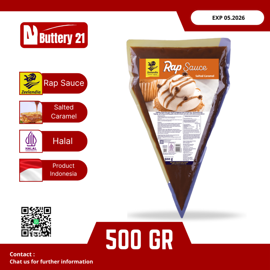 ZEELANDIA RAP SAUCE SALTED CARAMEL 500 GR/SAUCE SALTED CARAMEL 500 GR/CARAMEL 500 GR