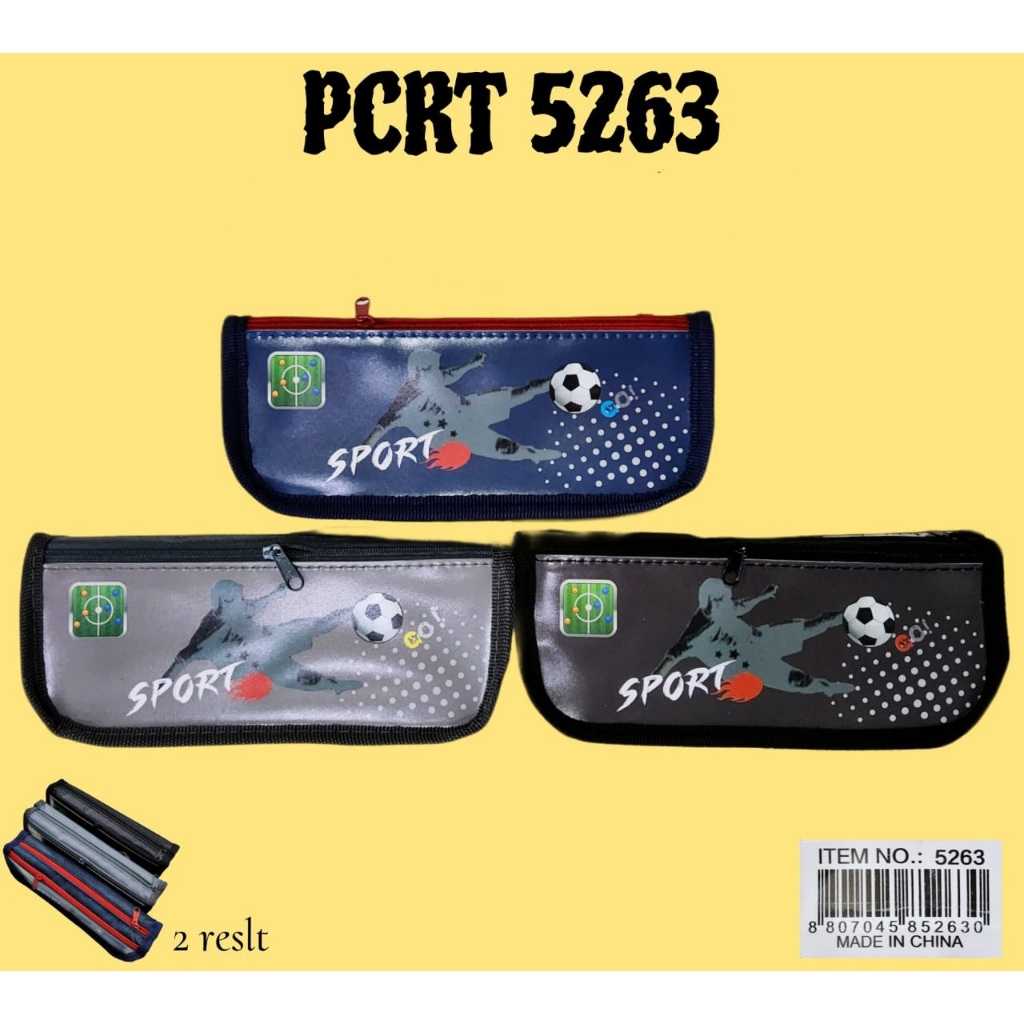 [PCS] KOTAK PENSIL DUA RESLETING SPORT PESEPAK BOLA PCRT 5263 / KOTAK PENSIL LUCU ANAK SEKOLAH / TEM