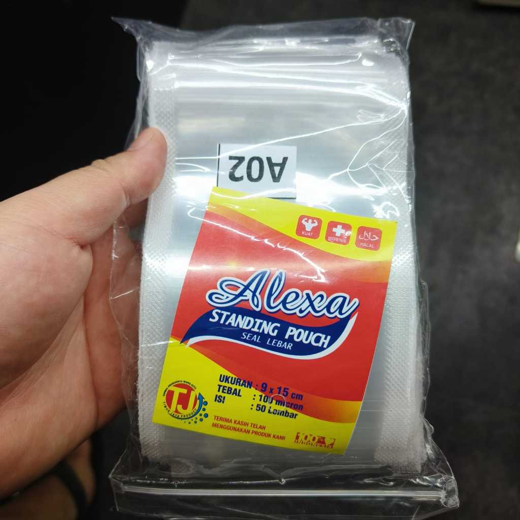 STANDING POUCH PLASTIK KLIP BERDIRI 9x15 CM / Klip 9x15 / STP 9x15 1pak / Sealer 9x15 / Sealer