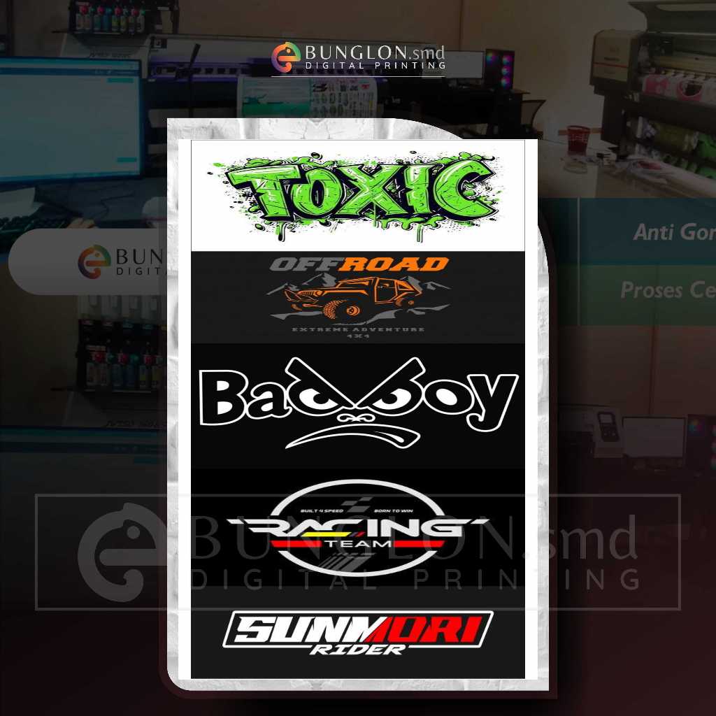 STIKER TOXIC OFFROAD BADBOY RACING TEAM SUNMORI