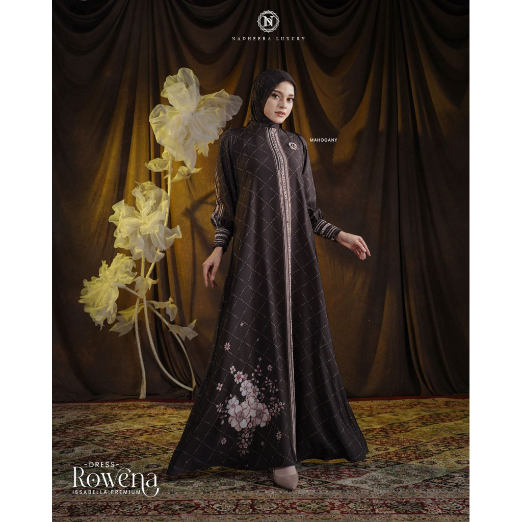 ROWENA MIDI DAN DRESS BY NADHERA LUXURY GAMIS TERBARU 1OO%ORI BISA COD