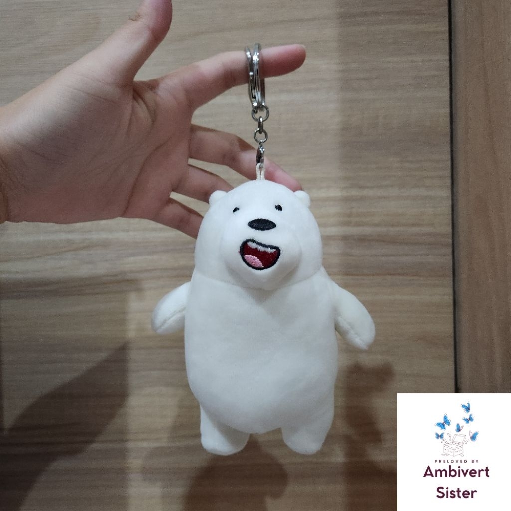 [ BARU ] Gantungan Kunci Aksesoris Tas Boneka Ice Bear We Bare Bears Miniso