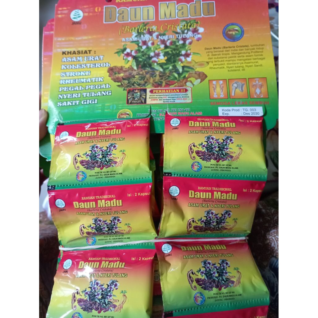 Kapsul Daun Madu Asam Urat Original
