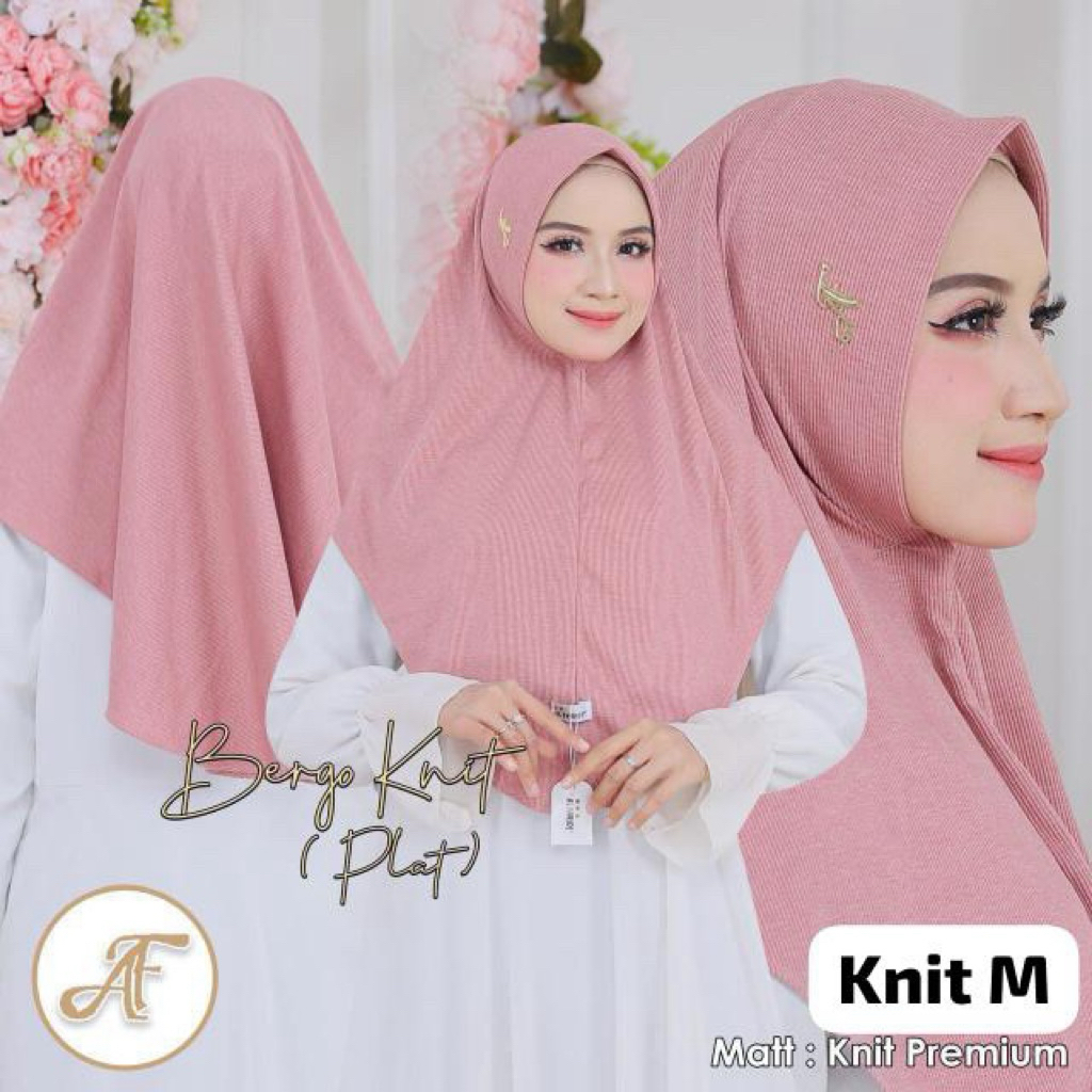 AF BERGO MALAY KNIT|HIJAB KNIT MALAY/BERGO KNIT PREMIUM