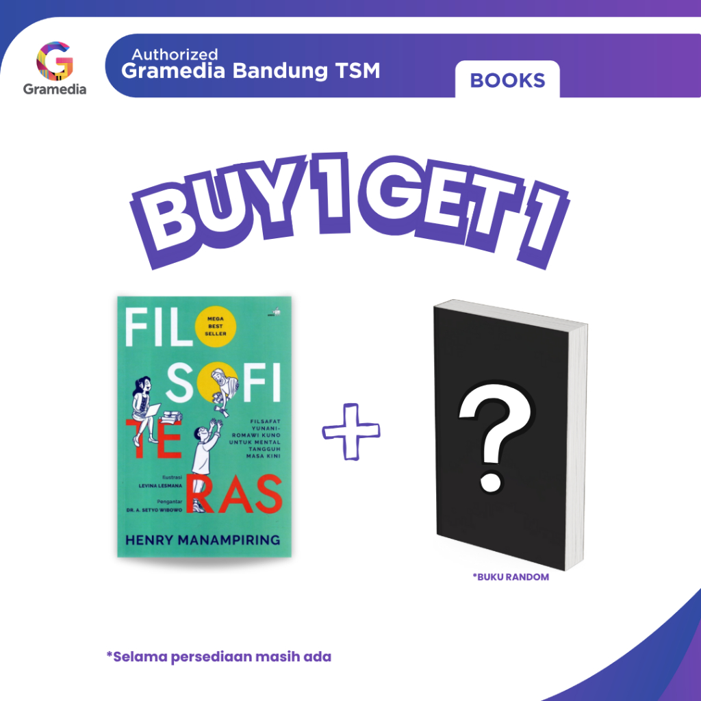 Gramedia Bandung TSM - Buku Best Seller EXT10 ORI Filosofi Teras (New Cover)