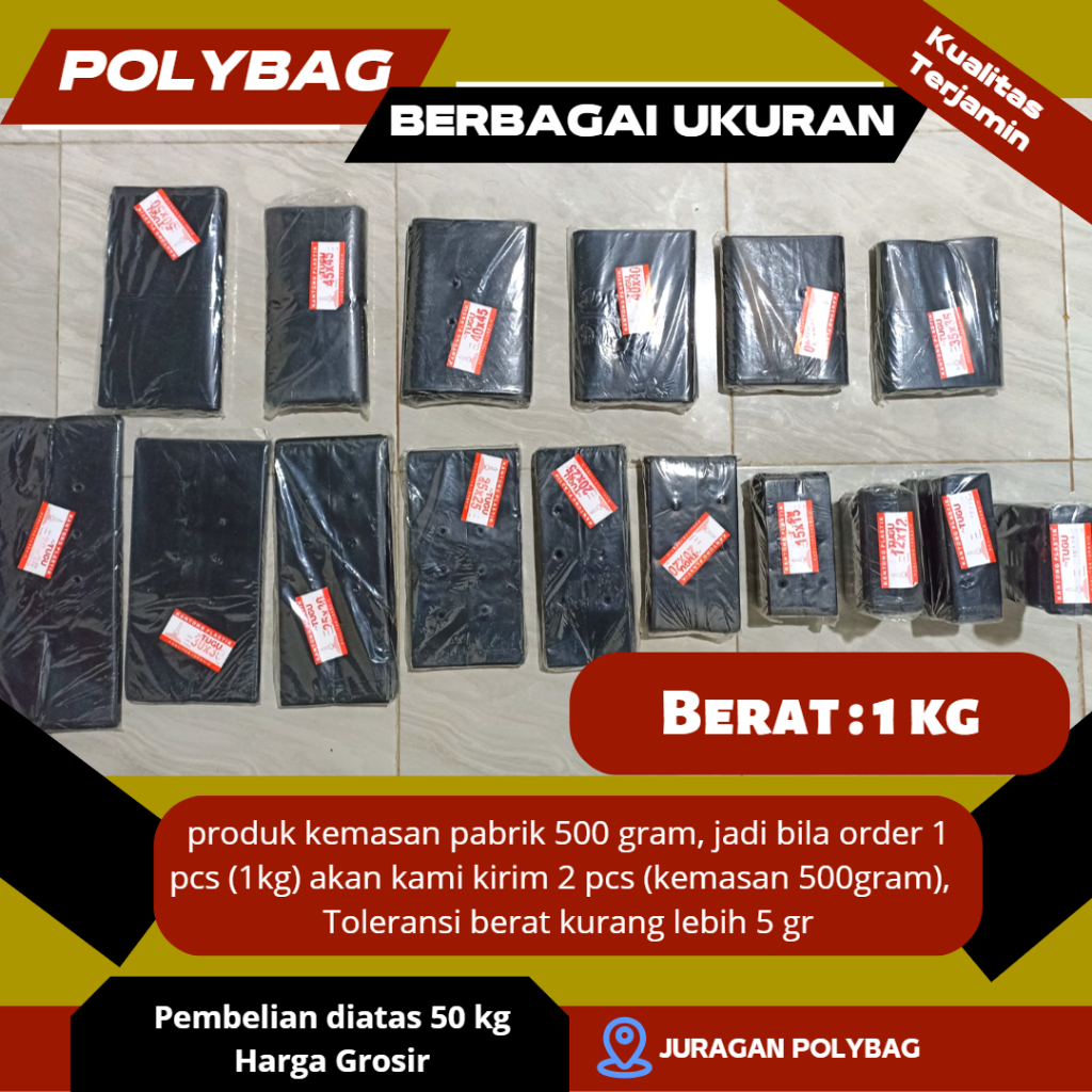 1Kg - Polybag Tanaman Lengkap Plastik Polybag / Polybag Tanaman