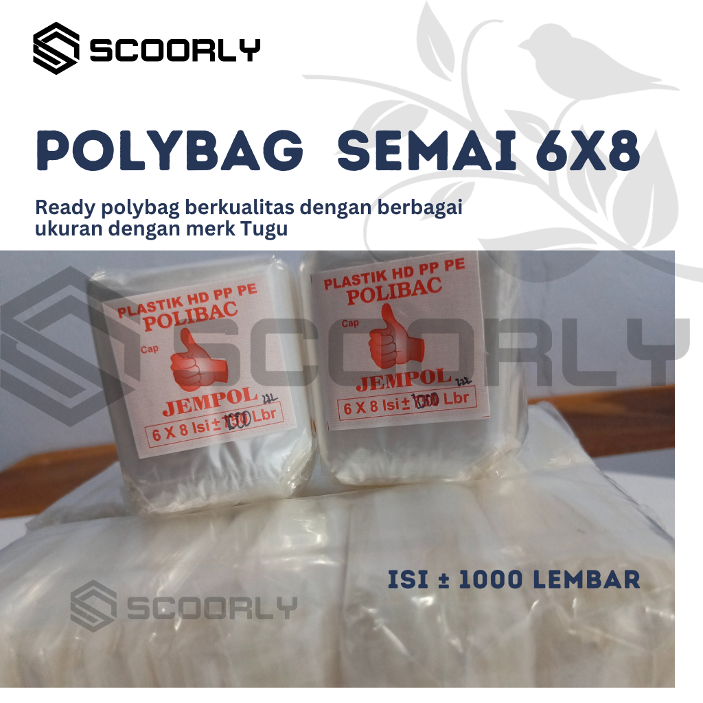 Plastik Polybag Semai Cap Jempol 6x8 Plastik Semai Cabe Terong