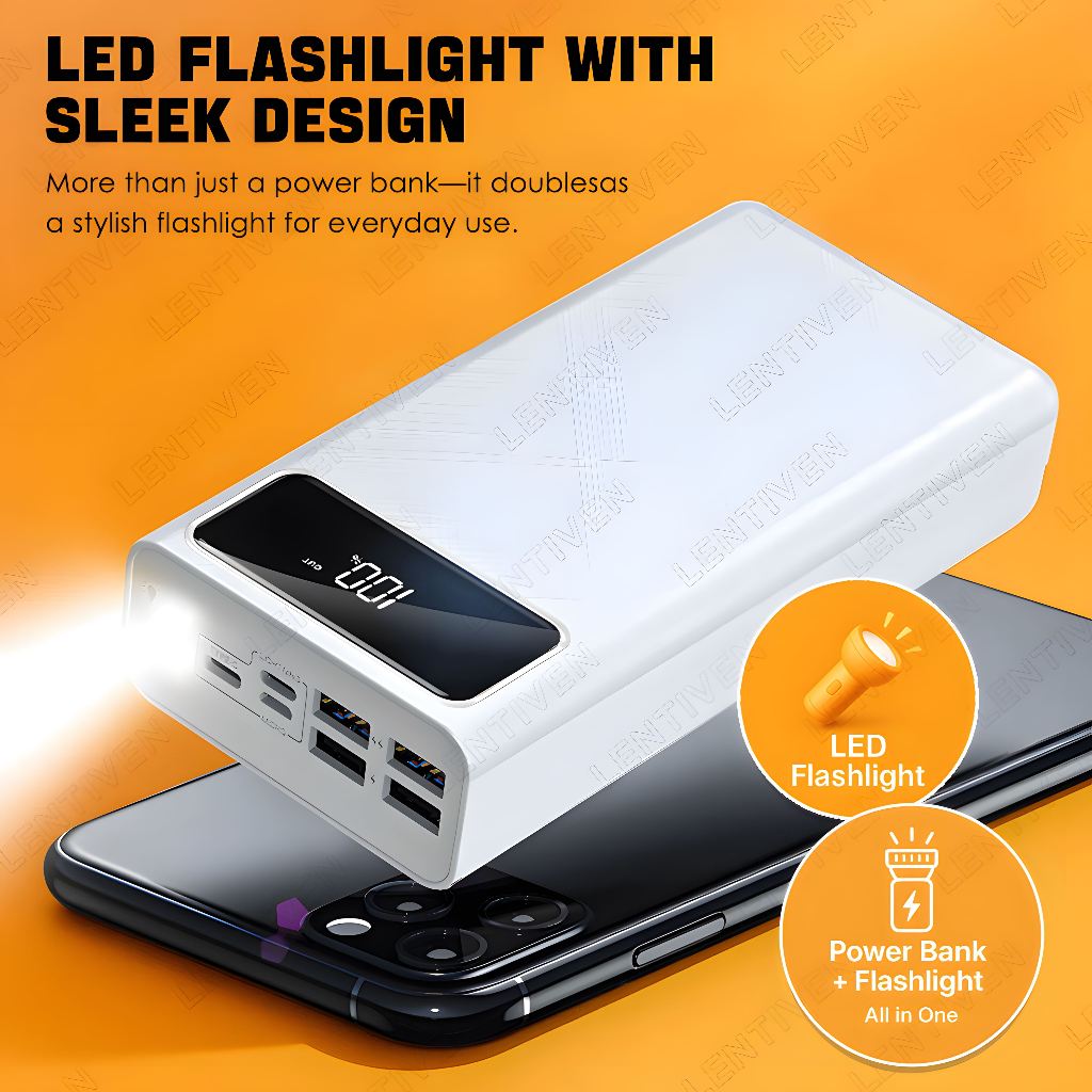Hot Deals Lentiven Powerbank 60000Mah 4 Usb Fast Charging