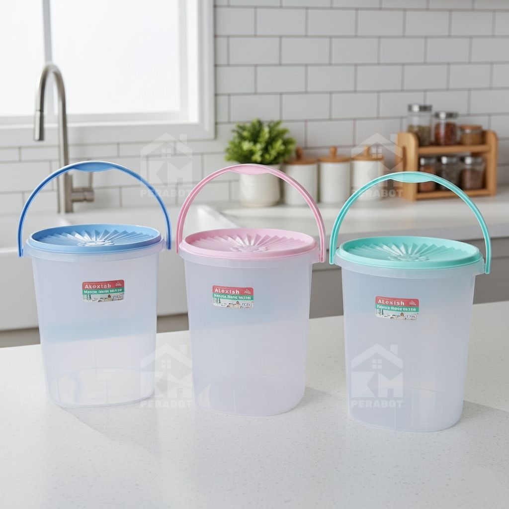 Toples Plastik Kerupuk Gagang 8 Liter Shimory / Toples Gagang Plastik Tebal 8 Liter / Toples Kue