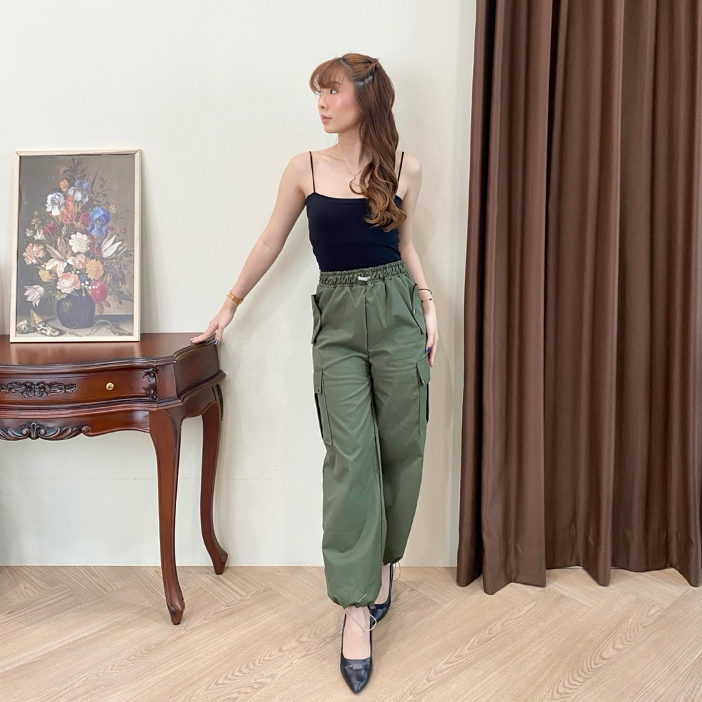 AVE 510 - LORA Cargo Long Pants | Celana Kargo Jogger Wanita Dewasa