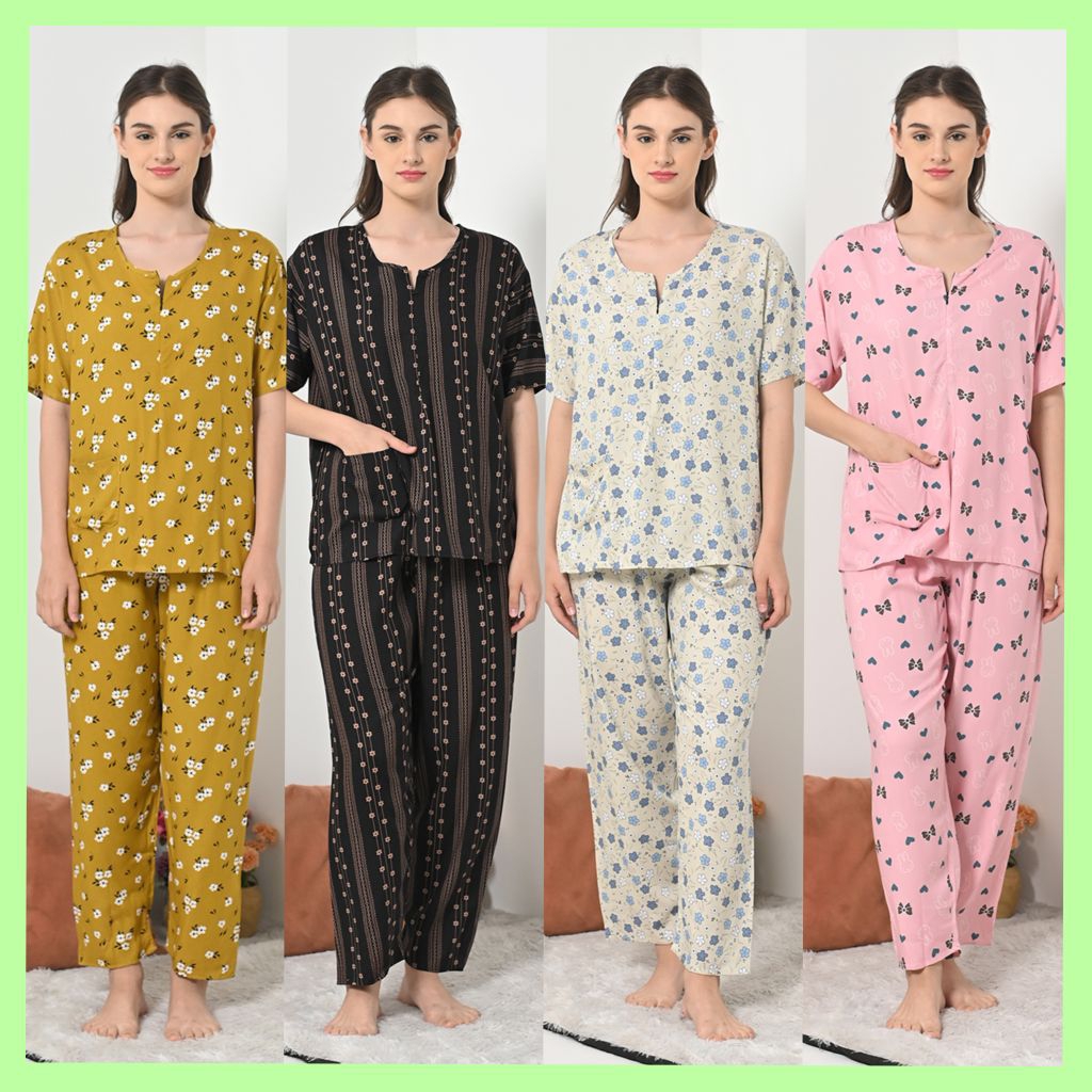 Piyama rayon/ Oneset busui rayon/ Setcel rayon Makassar