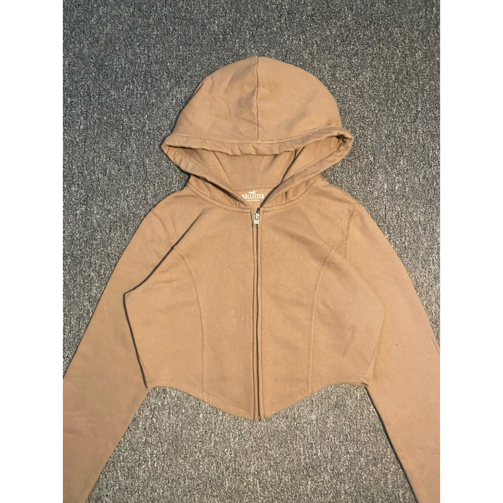 Hollister Cropped Brown Jacket