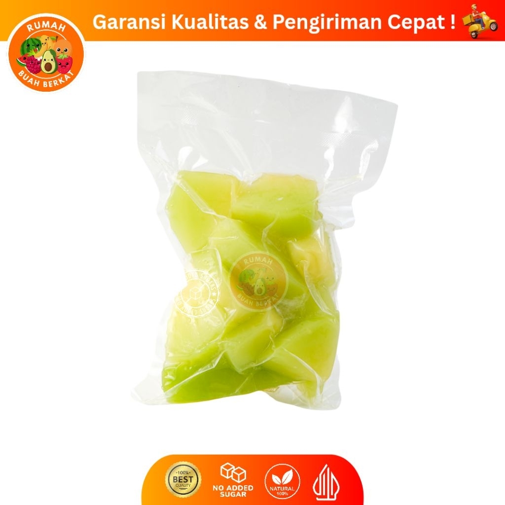 Buah Melon Beku / Melon Frozen Premium / Melon Manis Kemasan 500 gram
