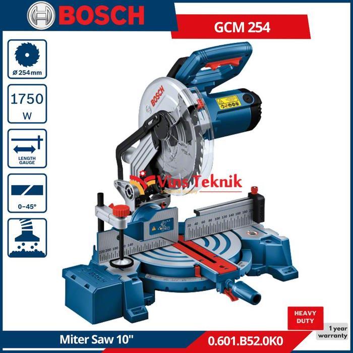 BOSCH GCM 254 Mesin Gergaji Alumunium Miter Saw Mitre Saw 10" MiterSaw GCM 254