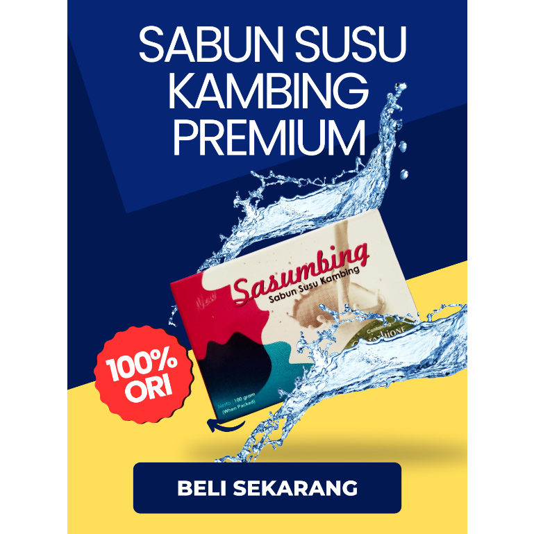 Sabun Susu Kambing Sasumbing ORI 100gr, Pencerah Kulit Bebas Jerawat dan Flek, Free Masker Hanasui
