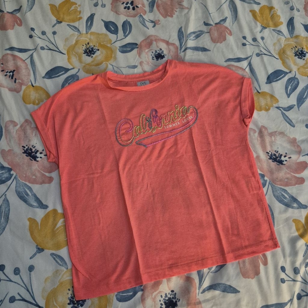 Kaos OVS Kids Perempuan California Pink Preloved Original