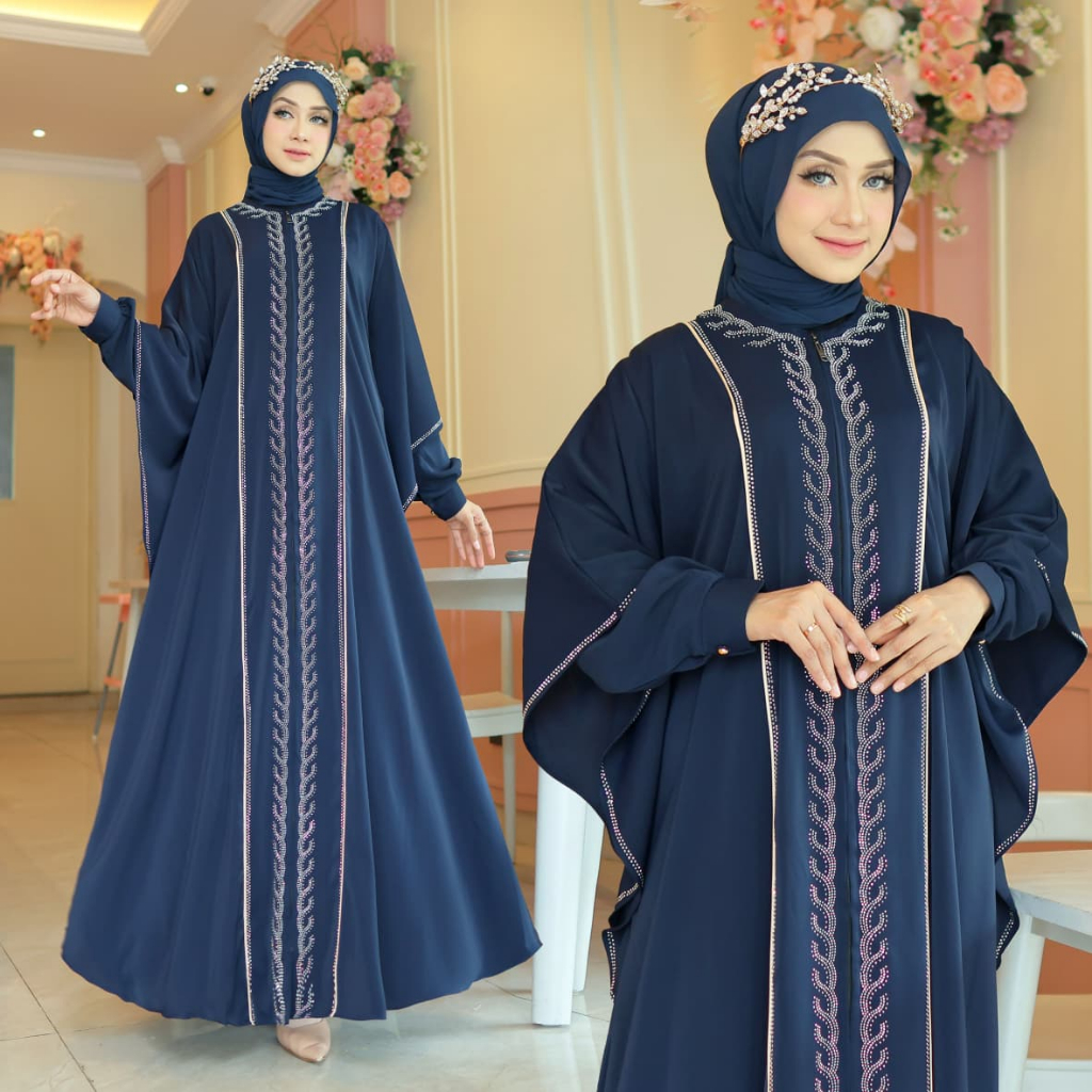 Kiukiu Abaya Turki Premium Marbella - Gamis Abaya Wanita - Abaya Payet Panjang Mewah Premium Quality