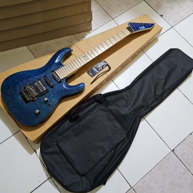 Gitar ltd esp M-103 QM custom high quality free softcase