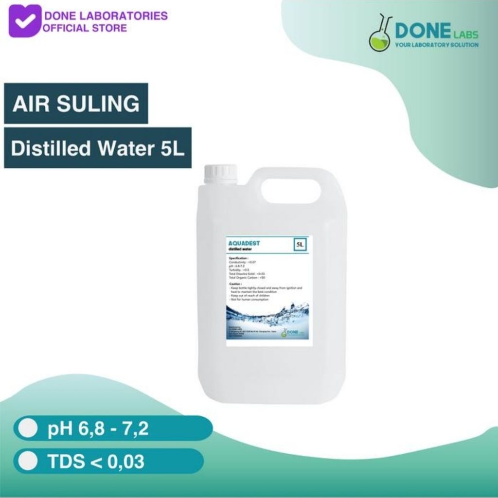 Aquadest 5 Liter / Air Suling / Distilled Water 5L