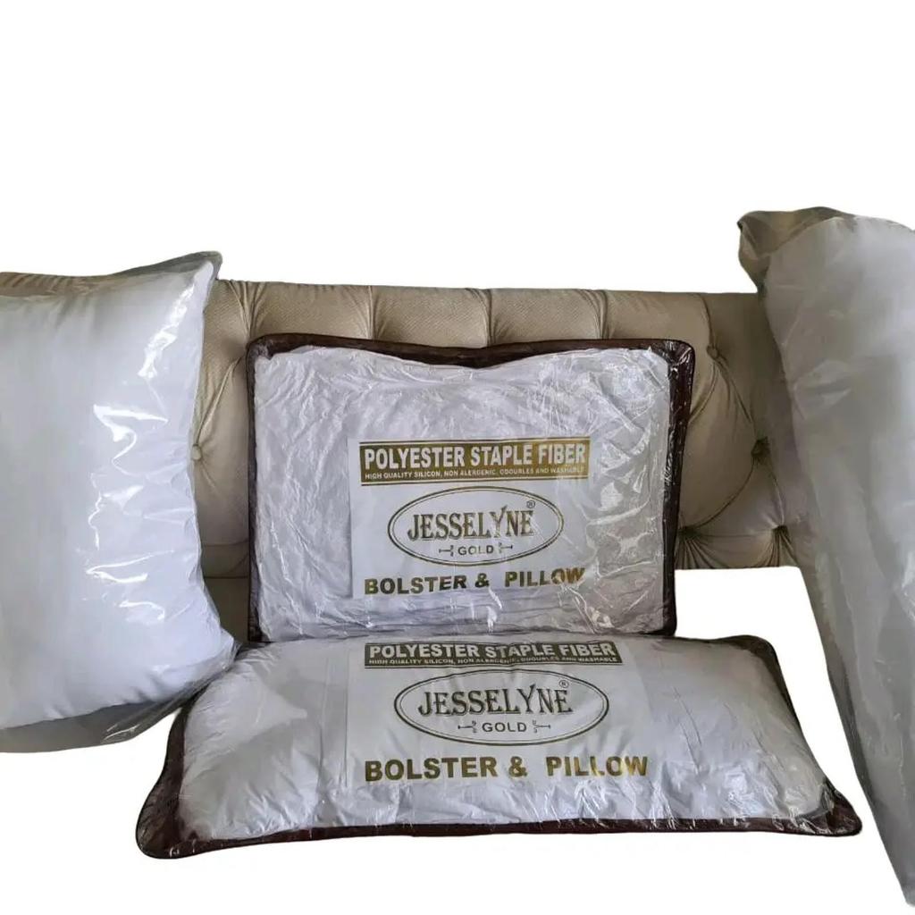 bantal hotel, bantal kesehatan premium silicon pillow TUDOR JESSELYNE Gold mattres Kain Putih Bed mi