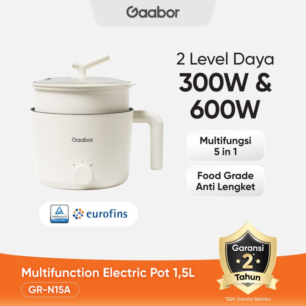 Panci Listrik Gaabor Berkualitas Murah GR-N15A / Panci serbaguna