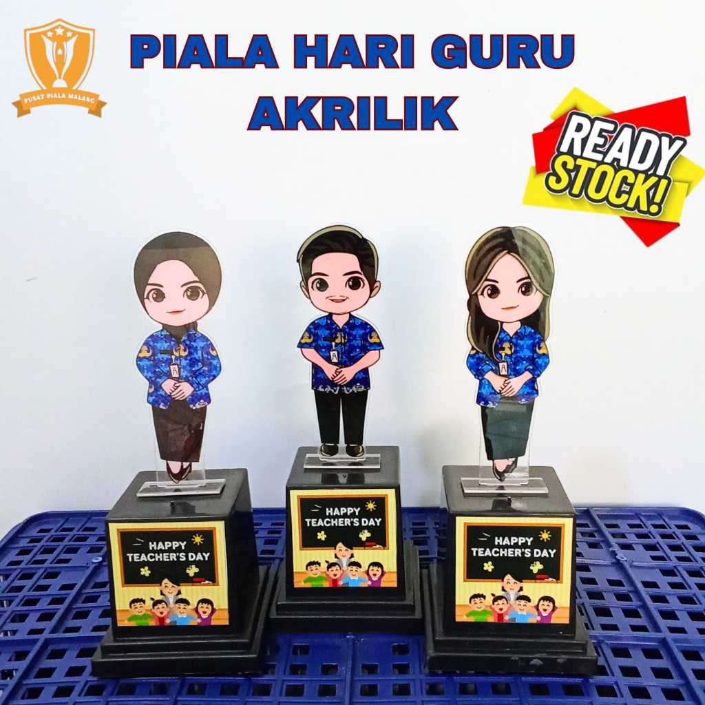 Piala Hari Guru | KORPRI | Hadiah Hari Guru Plakat Guru Plakat Hari Guru | Piala Akrilik Model Kecil